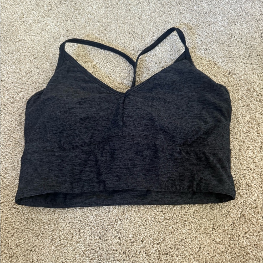 Grey sports bra